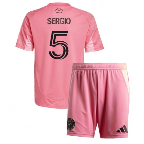 Inter Miami Sergio Busquets #5 Thuis tenue Kids 2025-26 Korte Mouw (+ Korte broeken)