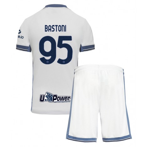 Inter Milan Alessandro Bastoni #95 Uit tenue Kids 2024-25 Korte Mouw (+ Korte broeken)