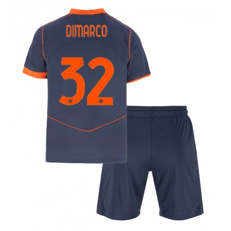 Inter Milan Federico Dimarco #32 Derde tenue Kids 2025-26 Korte Mouw (+ Korte broeken)