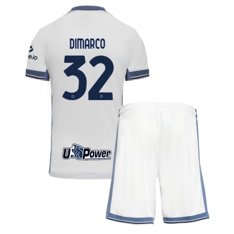 Inter Milan Federico Dimarco #32 Uit tenue Kids 2024-25 Korte Mouw (+ Korte broeken)