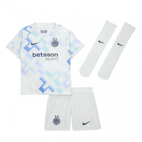 Inter Milan Hakan Calhanoglu #20 Uit tenue Kids 2025-26 Korte Mouw (+ Korte broeken)