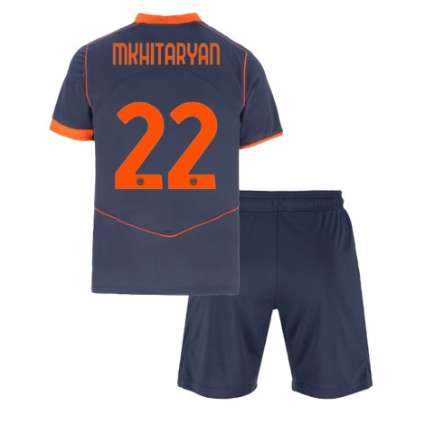 Inter Milan Henrikh Mkhitaryan #22 Derde tenue Kids 2025-26 Korte Mouw (+ Korte broeken)