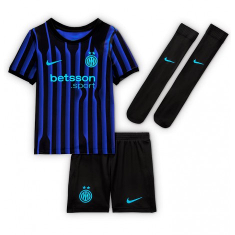 Inter Milan Henrikh Mkhitaryan #22 Thuis tenue Kids 2025-26 Korte Mouw (+ Korte broeken)