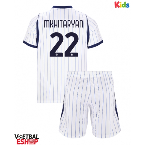 Inter Milan Henrikh Mkhitaryan #22 Uit tenue Kids 2026-27 Korte Mouw (+ Korte broeken)