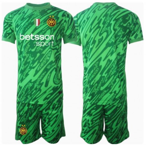 Inter Milan Keeper Thuis tenue Kids 2024-25 Korte Mouw (+ Korte broeken)