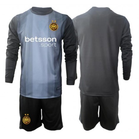 Inter Milan Keeper Thuis tenue Kids 2025-26 Lange Mouw (+ Korte broeken)