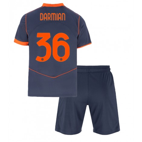 Inter Milan Matteo Darmian #36 Derde tenue Kids 2025-26 Korte Mouw (+ Korte broeken)
