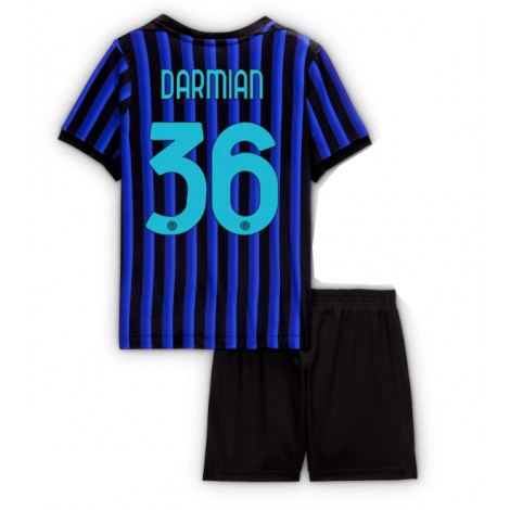Inter Milan Matteo Darmian #36 Thuis tenue Kids 2025-26 Korte Mouw (+ Korte broeken)