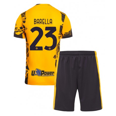 Inter Milan Nicolo Barella #23 Derde tenue Kids 2024-25 Korte Mouw (+ Korte broeken)