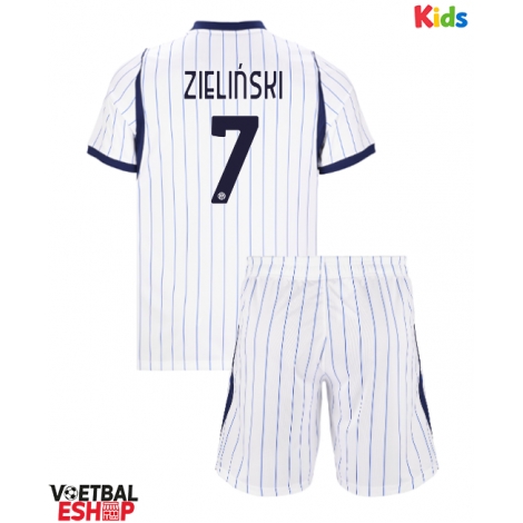 Inter Milan Piotr Zielinski #7 Uit tenue Kids 2026-27 Korte Mouw (+ Korte broeken)