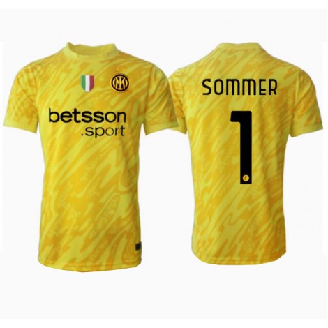 Inter Milan Yann Sommer #1 Keeper Uit tenue 2024-25 Korte Mouw Inter Milan Yann Sommer #1 Keeper Uit tenue 2024-25 Korte Mouw