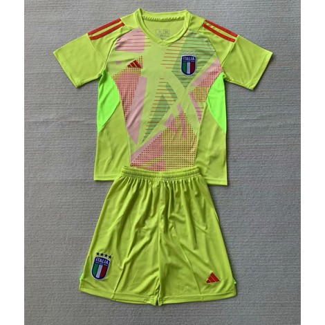 Italië Keeper Thuis tenue Kids EK 2024 Korte Mouw (+ Korte broeken)