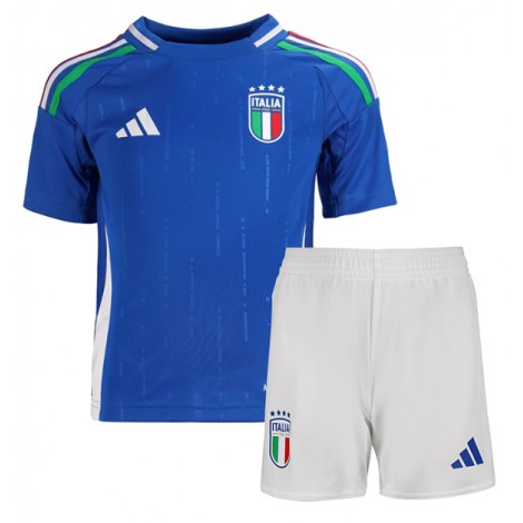 Italië Thuis tenue Kids EK 2024 Korte Mouw (+ Korte broeken)