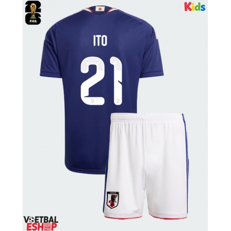 Japan Hiroki Ito #21 Thuis tenue Kids WK 2026 Korte Mouw (+ Korte broeken)