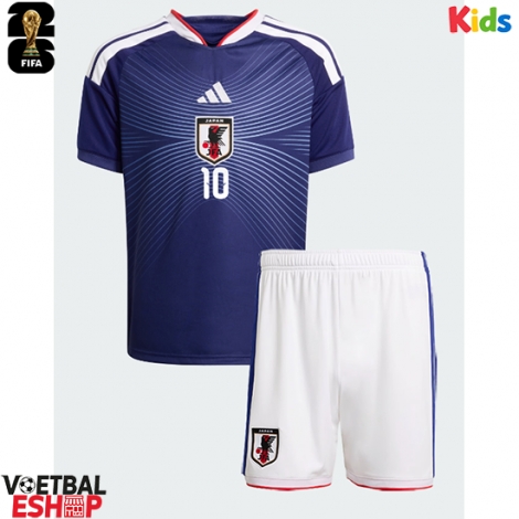 Japan Ritsu Doan #10 Thuis tenue Kids WK 2026 Korte Mouw (+ Korte broeken)