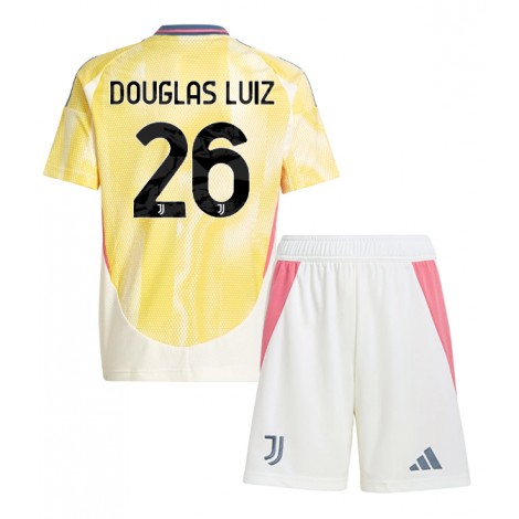 Juventus Douglas Luiz #26 Uit tenue Kids 2024-25 Korte Mouw (+ Korte broeken)
