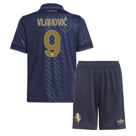 Juventus Dusan Vlahovic #9 Derde tenue Kids 2024-25 Korte Mouw (+ Korte broeken)