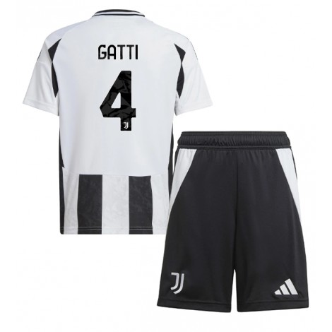 Juventus Federico Gatti #4 Thuis tenue Kids 2024-25 Korte Mouw (+ Korte broeken)
