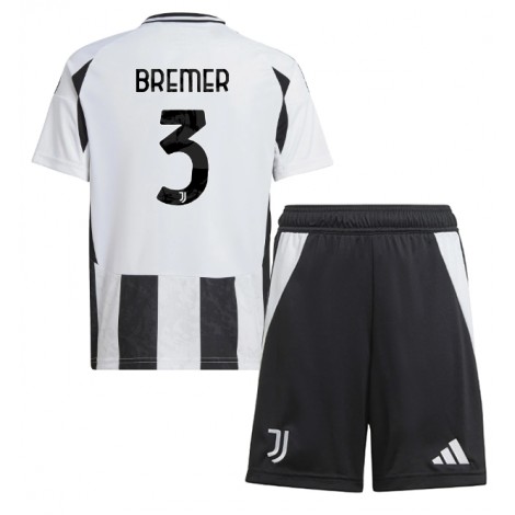 Juventus Gleison Bremer #3 Thuis tenue Kids 2024-25 Korte Mouw (+ Korte broeken)