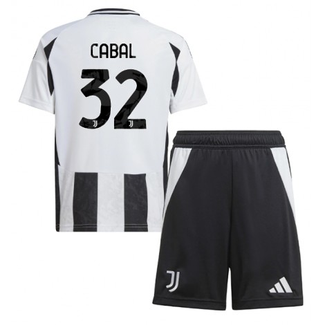 Juventus Juan Cabal #32 Thuis tenue Kids 2024-25 Korte Mouw (+ Korte broeken)