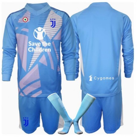 Juventus Keeper Derde tenue Kids 2024-25 Lange Mouw (+ Korte broeken)