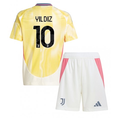 Juventus Kenan Yildiz #10 Uit tenue Kids 2024-25 Korte Mouw (+ Korte broeken)