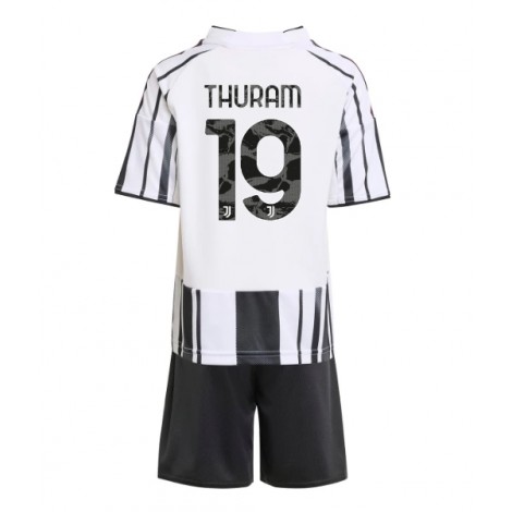 Juventus Khephren Thuram #19 Thuis tenue Kids 2025-26 Korte Mouw (+ Korte broeken)