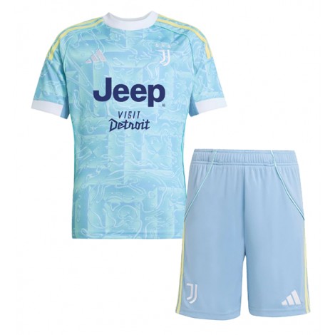 Juventus Manuel Locatelli #5 Uit tenue Kids 2025-26 Korte Mouw (+ Korte broeken)