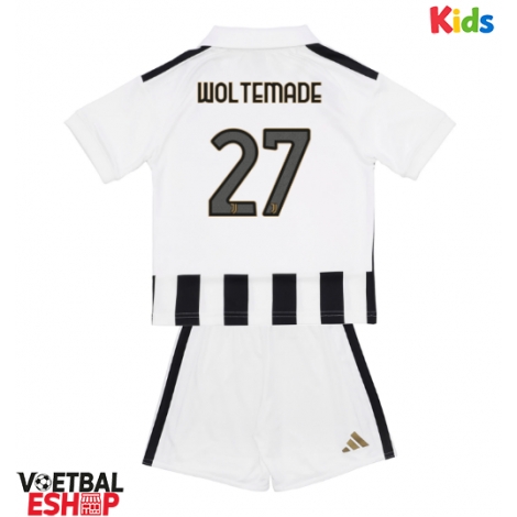 Juventus Nick Woltemade #27 Thuis tenue Kids 2026-27 Korte Mouw (+ Korte broeken)