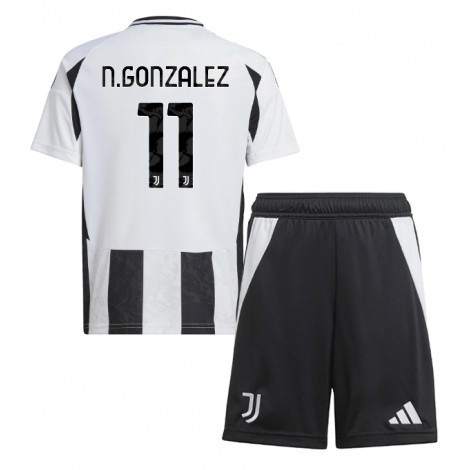 Juventus Nicolas Gonzalez #11 Thuis tenue Kids 2024-25 Korte Mouw (+ Korte broeken)