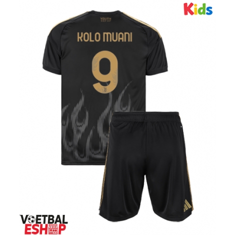 Juventus Randal Kolo Muani #9 Derde tenue Kids 2026-27 Korte Mouw (+ Korte broeken)