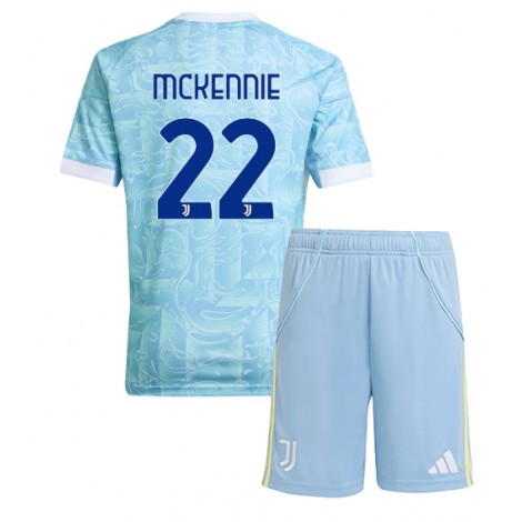 Juventus Weston McKennie #22 Uit tenue Kids 2025-26 Korte Mouw (+ Korte broeken)