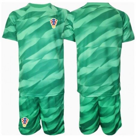 Kroatië Keeper Uit tenue Kids EK 2024 Korte Mouw (+ Korte broeken)