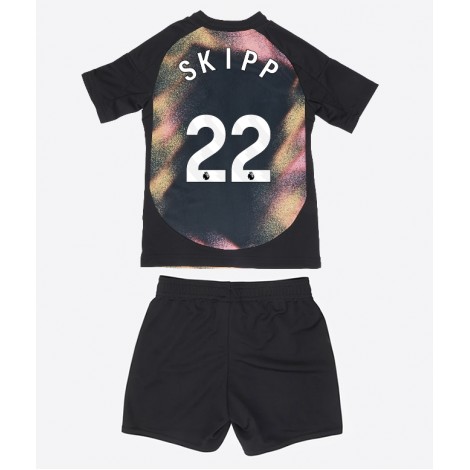 Leicester City Oliver Skipp #22 Uit tenue Kids 2024-25 Korte Mouw (+ Korte broeken)