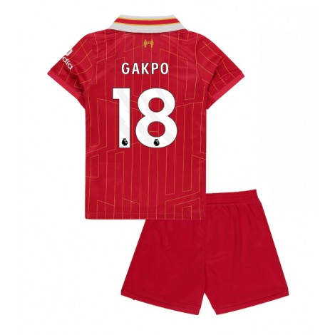 Liverpool Cody Gakpo #18 Thuis tenue Kids 2024-25 Korte Mouw (+ Korte broeken)