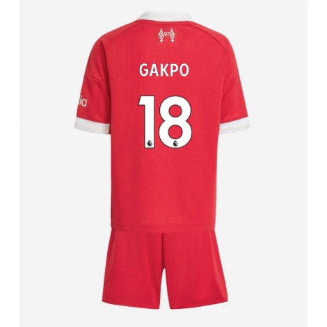 Liverpool Cody Gakpo #18 Thuis tenue Kids 2025-26 Korte Mouw (+ Korte broeken)