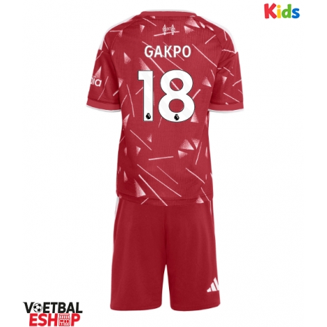 Liverpool Cody Gakpo #18 Thuis tenue Kids 2026-27 Korte Mouw (+ Korte broeken)