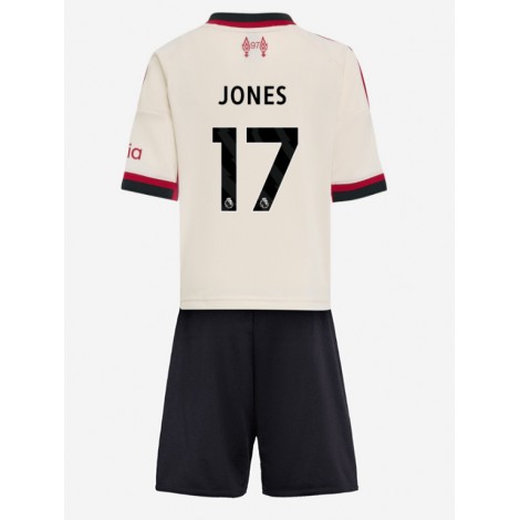 Liverpool Curtis Jones #17 Uit tenue Kids 2025-26 Korte Mouw (+ Korte broeken)