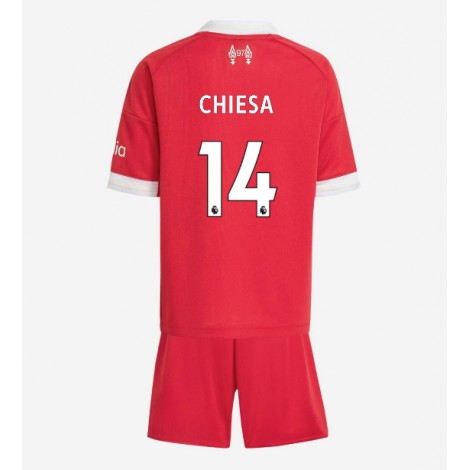 Liverpool Federico Chiesa #14 Thuis tenue Kids 2025-26 Korte Mouw (+ Korte broeken)