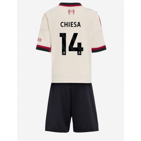 Liverpool Federico Chiesa #14 Uit tenue Kids 2025-26 Korte Mouw (+ Korte broeken)