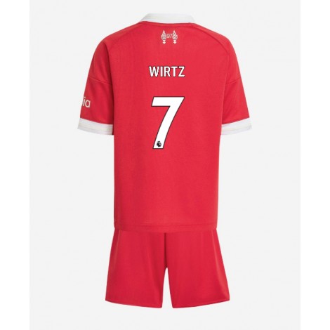 Liverpool Florian Wirtz #7 Thuis tenue Kids 2025-26 Korte Mouw (+ Korte broeken)