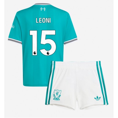 Liverpool Giovanni Leoni #15 Derde tenue Kids 2025-26 Korte Mouw (+ Korte broeken)