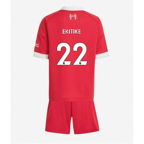 Liverpool Hugo Ekitike #22 Thuis tenue Kids 2025-26 Korte Mouw (+ Korte broeken)