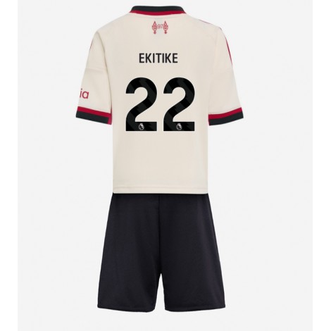 Liverpool Hugo Ekitike #22 Uit tenue Kids 2025-26 Korte Mouw (+ Korte broeken)