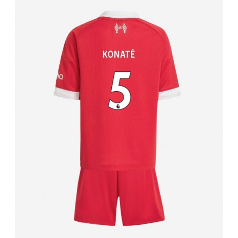 Liverpool Ibrahima Konate #5 Thuis tenue Kids 2025-26 Korte Mouw (+ Korte broeken)