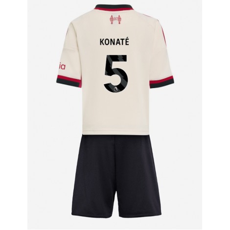 Liverpool Ibrahima Konate #5 Uit tenue Kids 2025-26 Korte Mouw (+ Korte broeken)