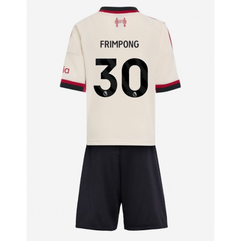 Liverpool Jeremie Frimpong #30 Uit tenue Kids 2025-26 Korte Mouw (+ Korte broeken)