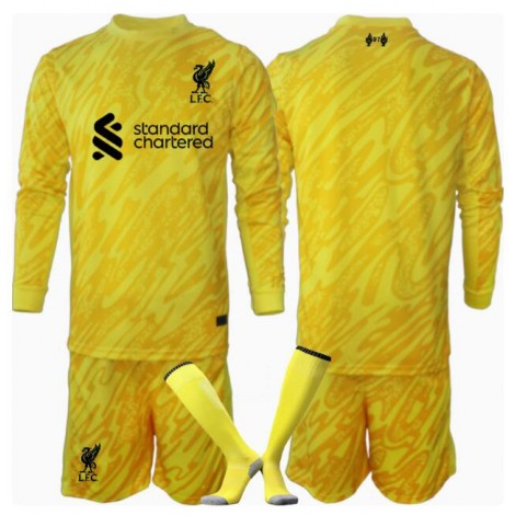 Liverpool Keeper Derde tenue Kids 2024-25 Lange Mouw (+ Korte broeken)
