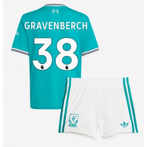 Liverpool Ryan Gravenberch #38 Derde tenue Kids 2025-26 Korte Mouw (+ Korte broeken)