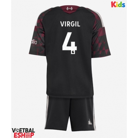 Liverpool Virgil van Dijk #4 Derde tenue Kids 2026-27 Korte Mouw (+ Korte broeken)